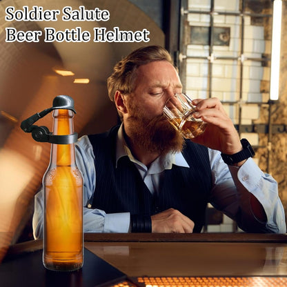 🔥Hot Sale 49% off🌟🪖 Reusable Soldier Salute Beer Bottle Helmet