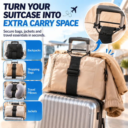 ✈️2-Pack Hands-Free Travel Luggage Strap – Carry More, Stress Less