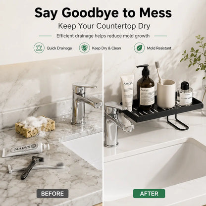 Foldable Steel Over-Sink Shelf Organizer, No-Drill Adjustable Storage Rack ✅