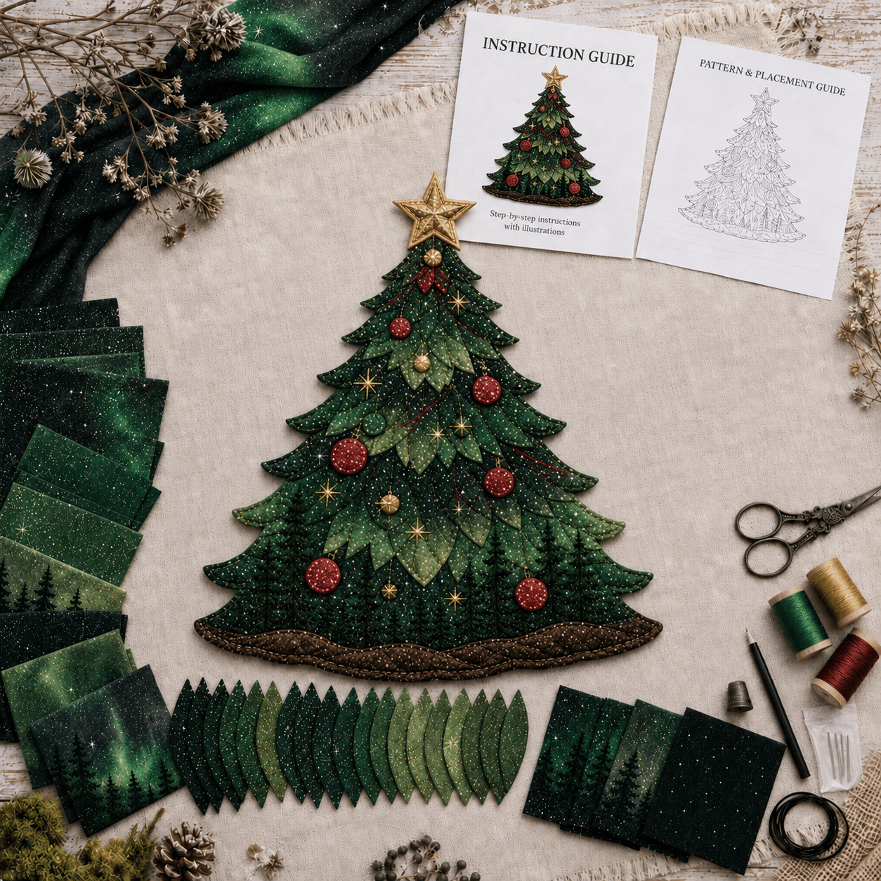 🧵 Christmas Fabric Art Door Hanging Craft Kit