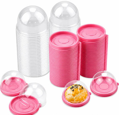 100 Pack Mini Dessert Containers with Dome Lids
