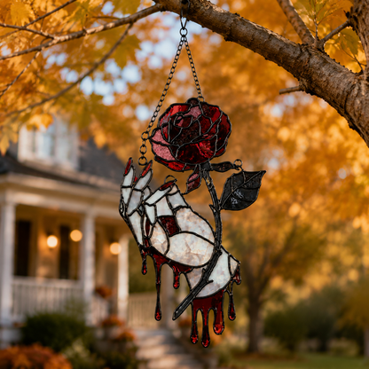🔥🔥🔥Hand-painted bleeding rose hanging ornament