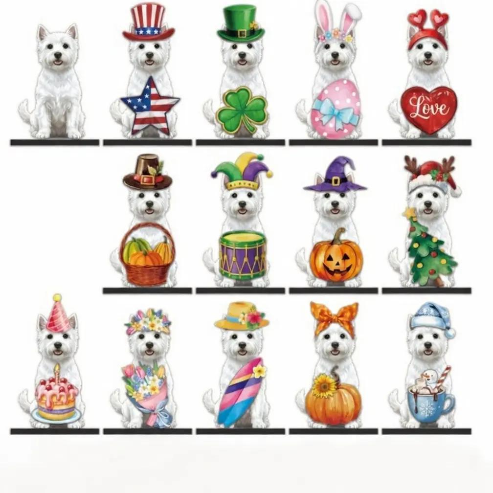🎁 Unique Personalized Gift for Pet Lovers🐶 Interchangeable Seasonal Dog Decor