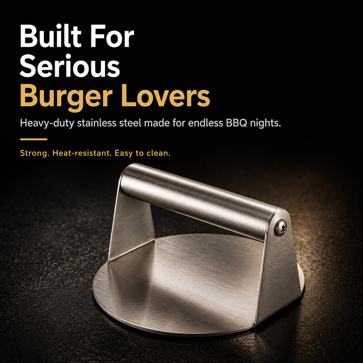 🍔 Stainless Steel Smash Burger Press – Make Restaurant-Style Crispy Burgers at Home