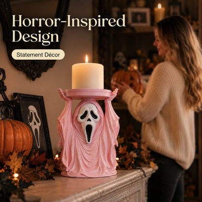 Ghostface Scream Candle Pedestal Holder