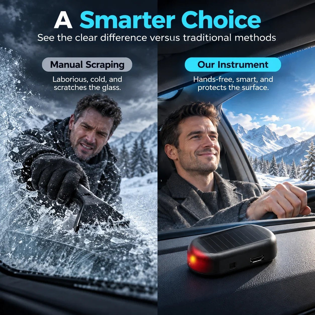 🚗Electromagnetic Snow Removal & 🛡️Anti-Freeze Device for Vehicles — Molecular Interference Technology
