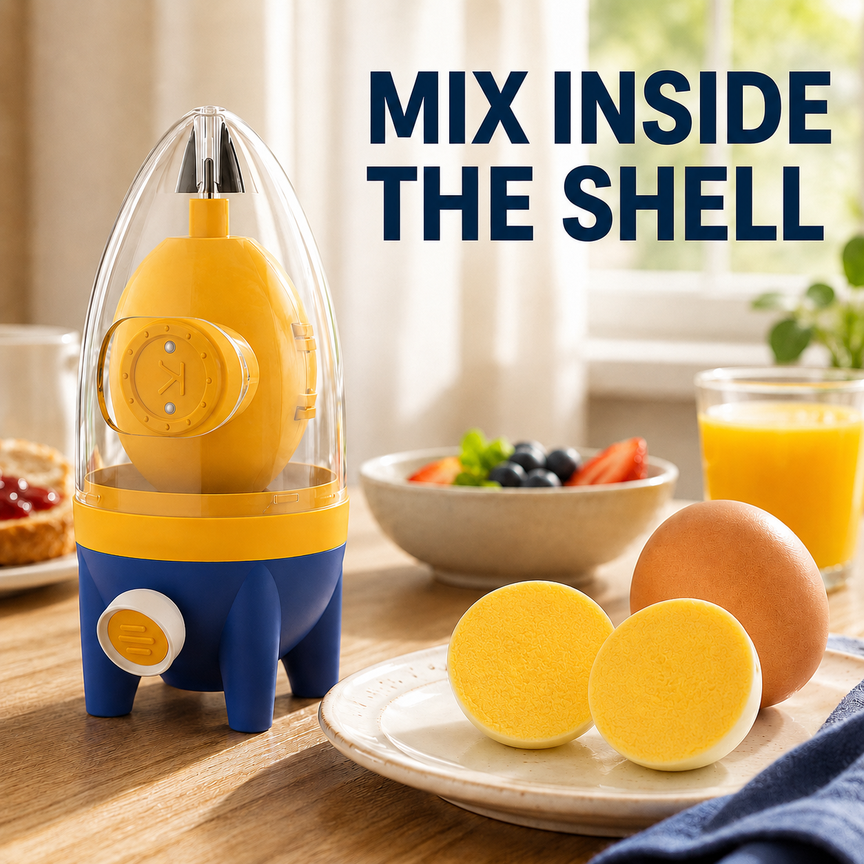 🥚Egg Yolk Mixer with Pulling Rope