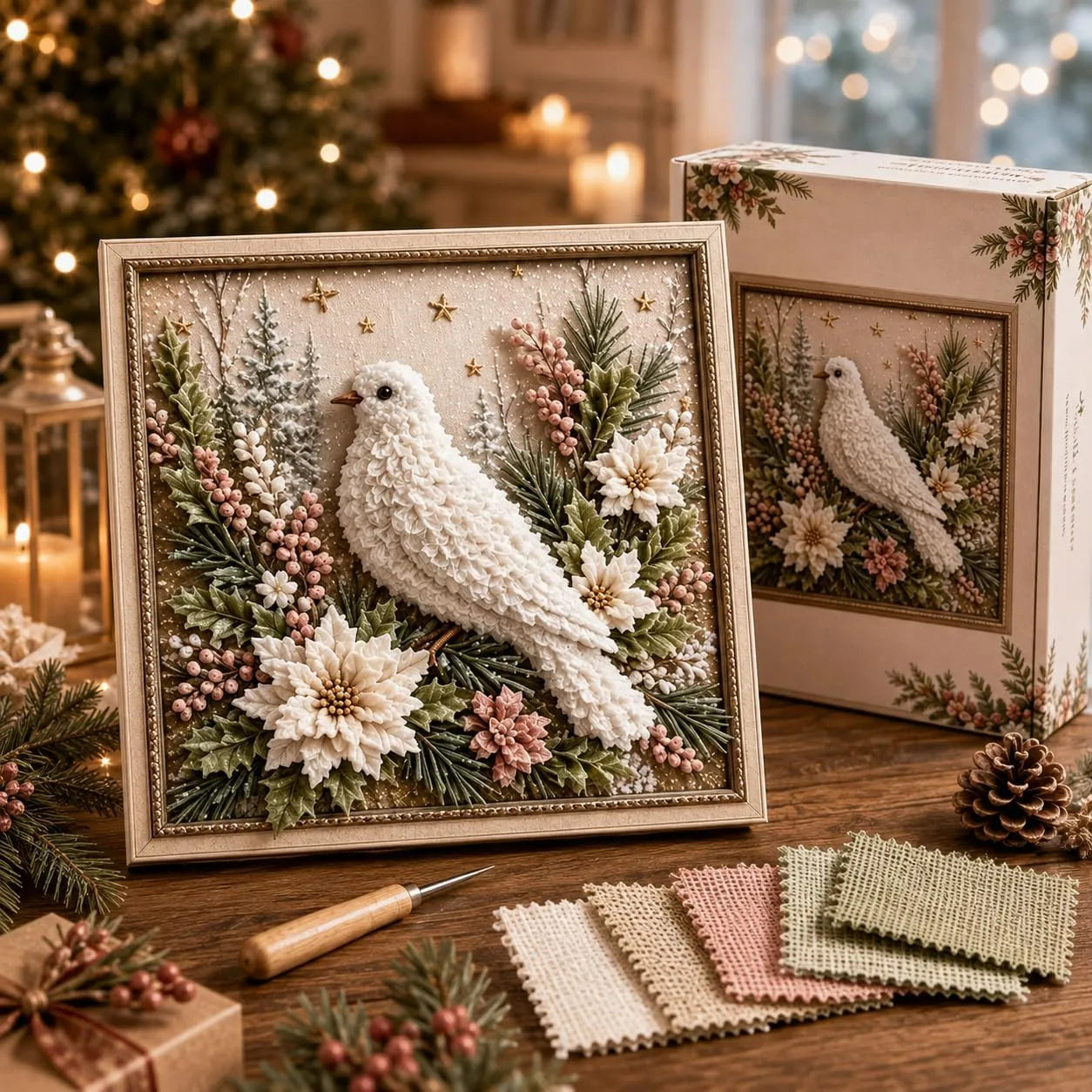 🎁🎅3D Christmas Fabric Poke Art Kit