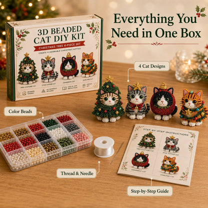 🐱✨ Create Your Own 3D Beaded Christmas Cats | Beginner-Friendly DIY Kit🎁Buy 2 | FREE Shipping