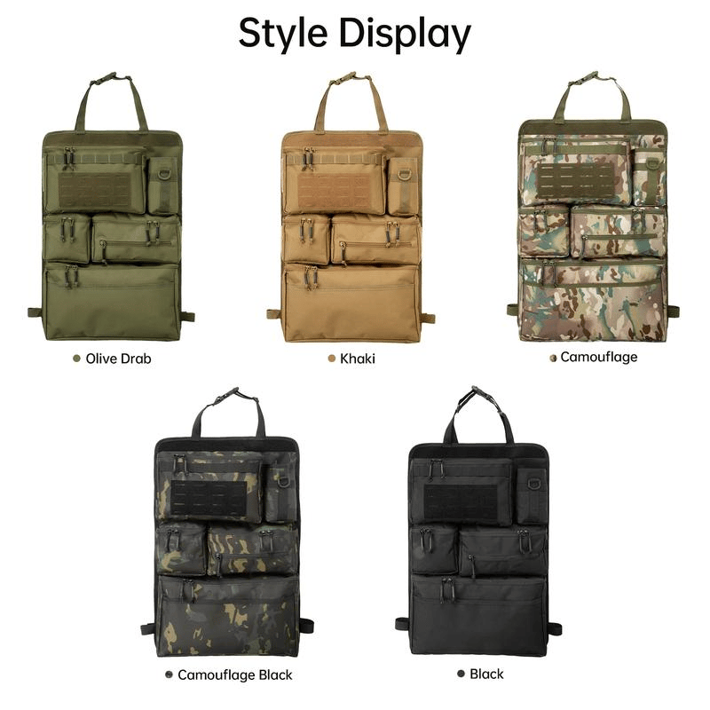 Tactical Multi-Functional Modular Car Seat Hanging Organizer Bag