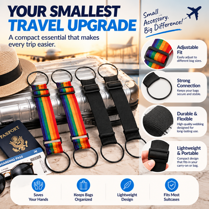 ✈️2-Pack Hands-Free Travel Luggage Strap – Carry More, Stress Less