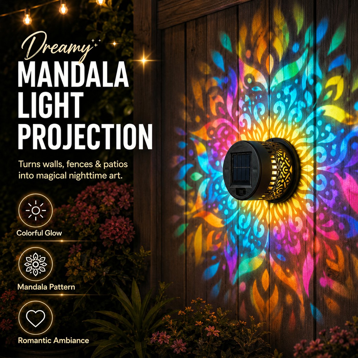 🎉Limited Time 50% Off✨Solar Mandala Wall Light