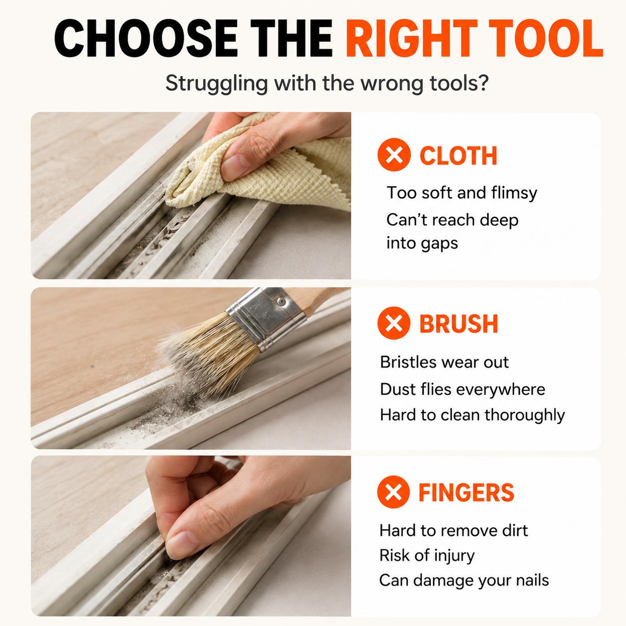 Window Track Cleaner Kit
