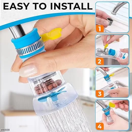 Rotatable Water Saving Tap Extender with Mineral Filter