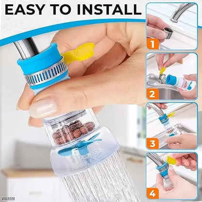 Rotatable Water Saving Tap Extender with Mineral Filter