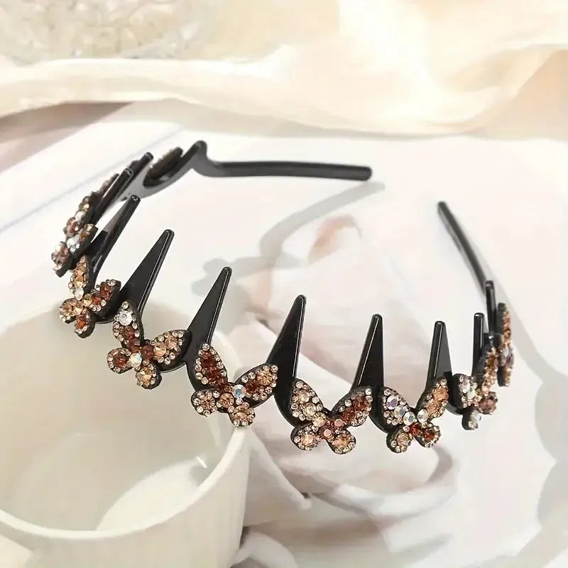 🔥Limited Time 50% Off🎨4 Pack Unisex Wavy Crystal Headband Set