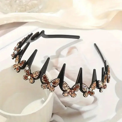 🔥Limited Time 50% Off🎨4 Pack Unisex Wavy Crystal Headband Set