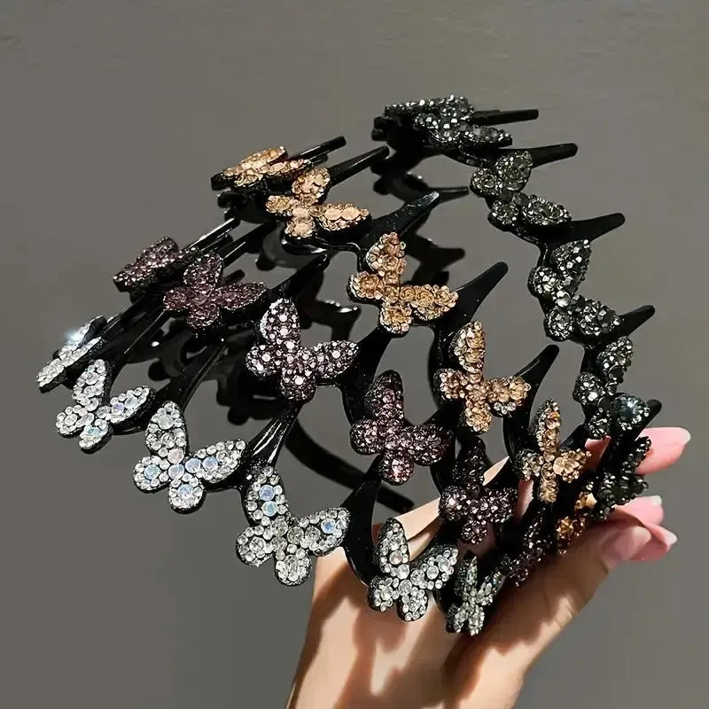 🔥Limited Time 50% Off🎨4 Pack Unisex Wavy Crystal Headband Set