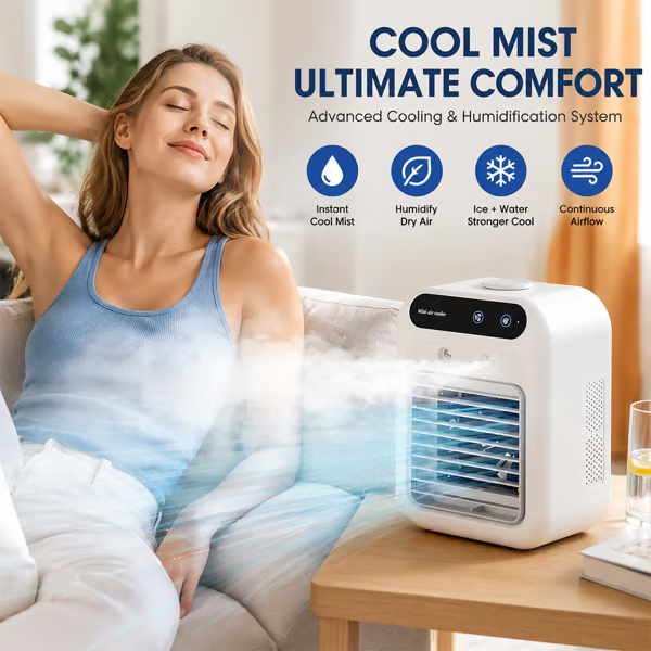 ❄️ 2-in-1 Cooling & Mist Mini Personal Air Cooler