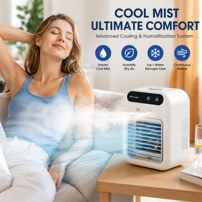 ❄️ 2-in-1 Cooling & Mist Mini Personal Air Cooler