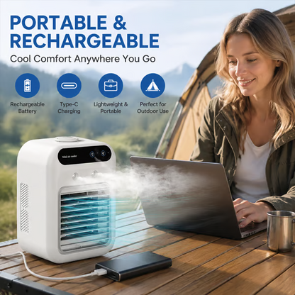 ❄️ 2-in-1 Cooling & Mist Mini Personal Air Cooler
