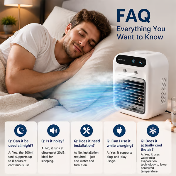 ❄️ Portable Mini Air Conditioner with Humidifier — 20°C Cooling 🔥