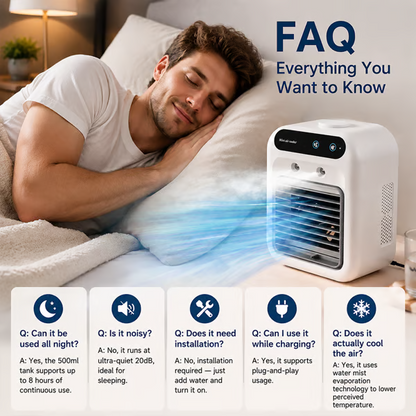❄️ Portable Mini Air Conditioner with Humidifier — 20°C Cooling 🔥