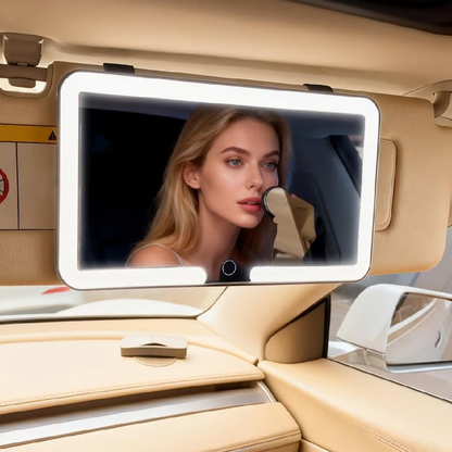 💡 LED Lighted Car Visor Mirror | Dimmable Auto Makeup Mirror