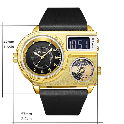 Bold Multi-Display Analog Digital Watch