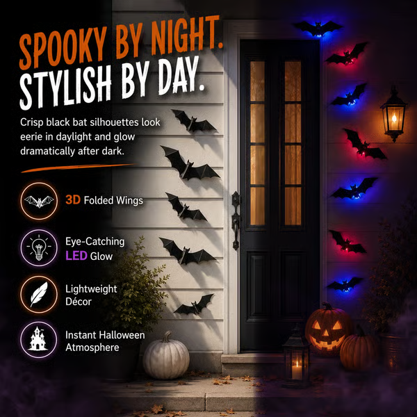🔥Limited-Time🔥Halloween LED Flying Bat Decorations