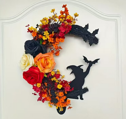 🔥Last Day 49% OFF - 🐈‍⬛🌙Handmade Halloween Cat Wreath(📦Buy 2 Free Shipping)