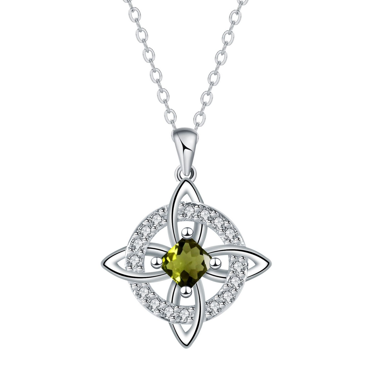 Mystical Birthstone Witches Knot Necklace – Natural Crystal 🔮💞Protect Your Loved Ones