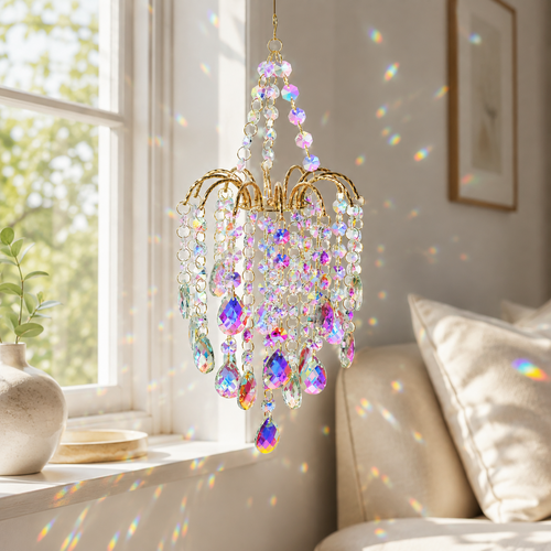 ✨ Rainbow Crystal Sun Catcher – Create Beautiful Light Reflections Anywhere