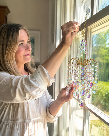 ✨ Rainbow Crystal Sun Catcher – Create Beautiful Light Reflections Anywhere