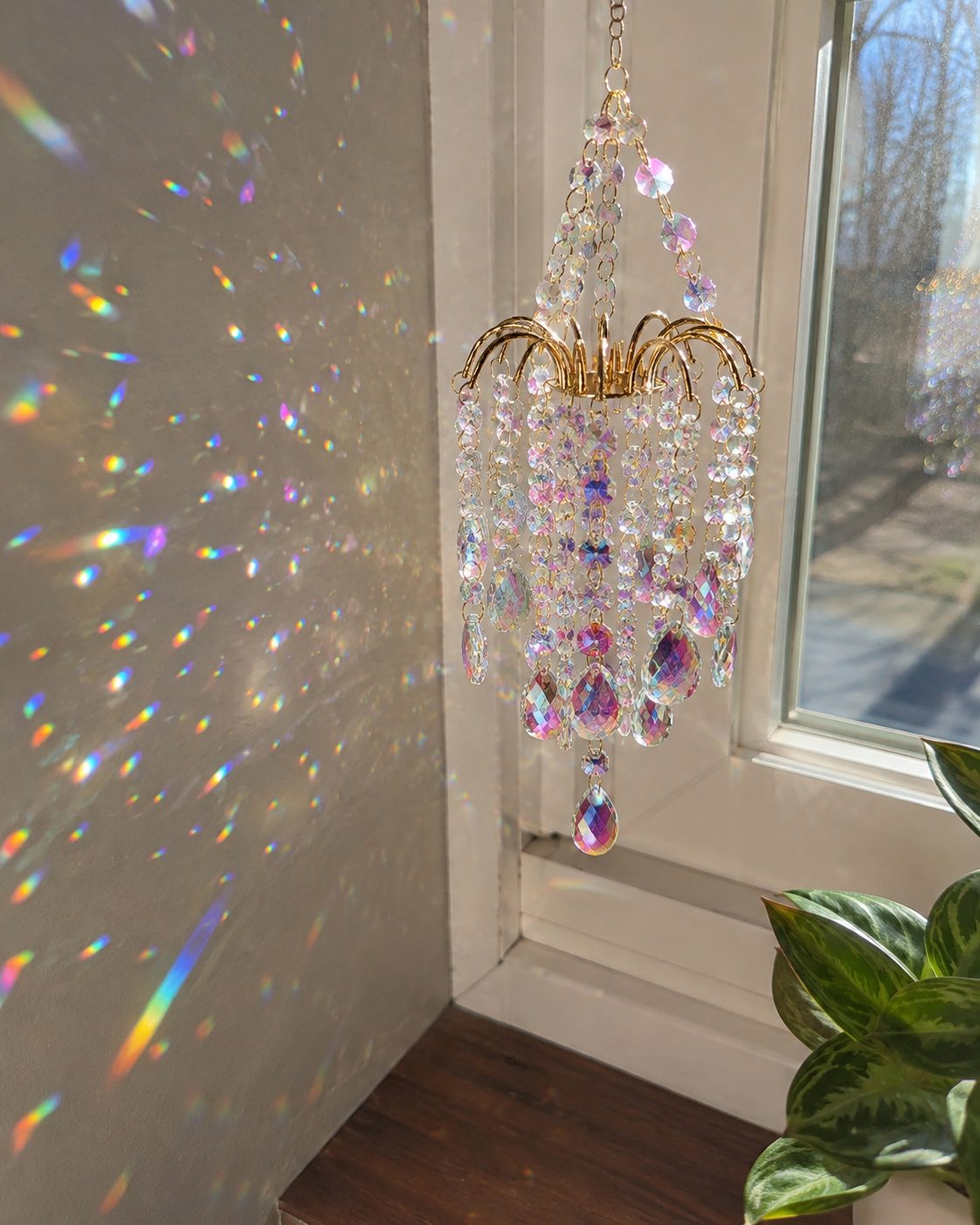 ✨ Rainbow Crystal Sun Catcher – Create Beautiful Light Reflections Anywhere