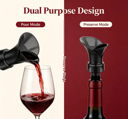 2‑in‑1 Floral Wine Pourer & Stopper | Drip‑Free Pouring & Seal To Keep Wine Fresh