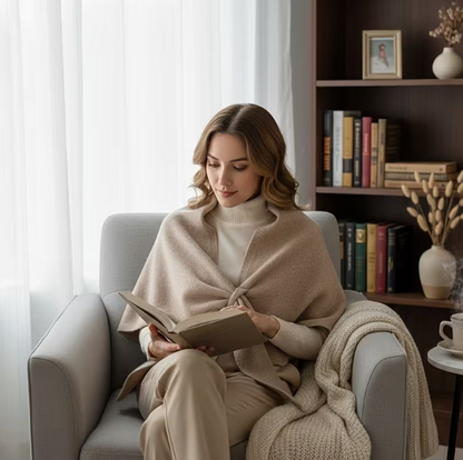 🍂Soft Knit Tie‑Front Shawl｜Versatile Layering Wrap for All Seasons🧣