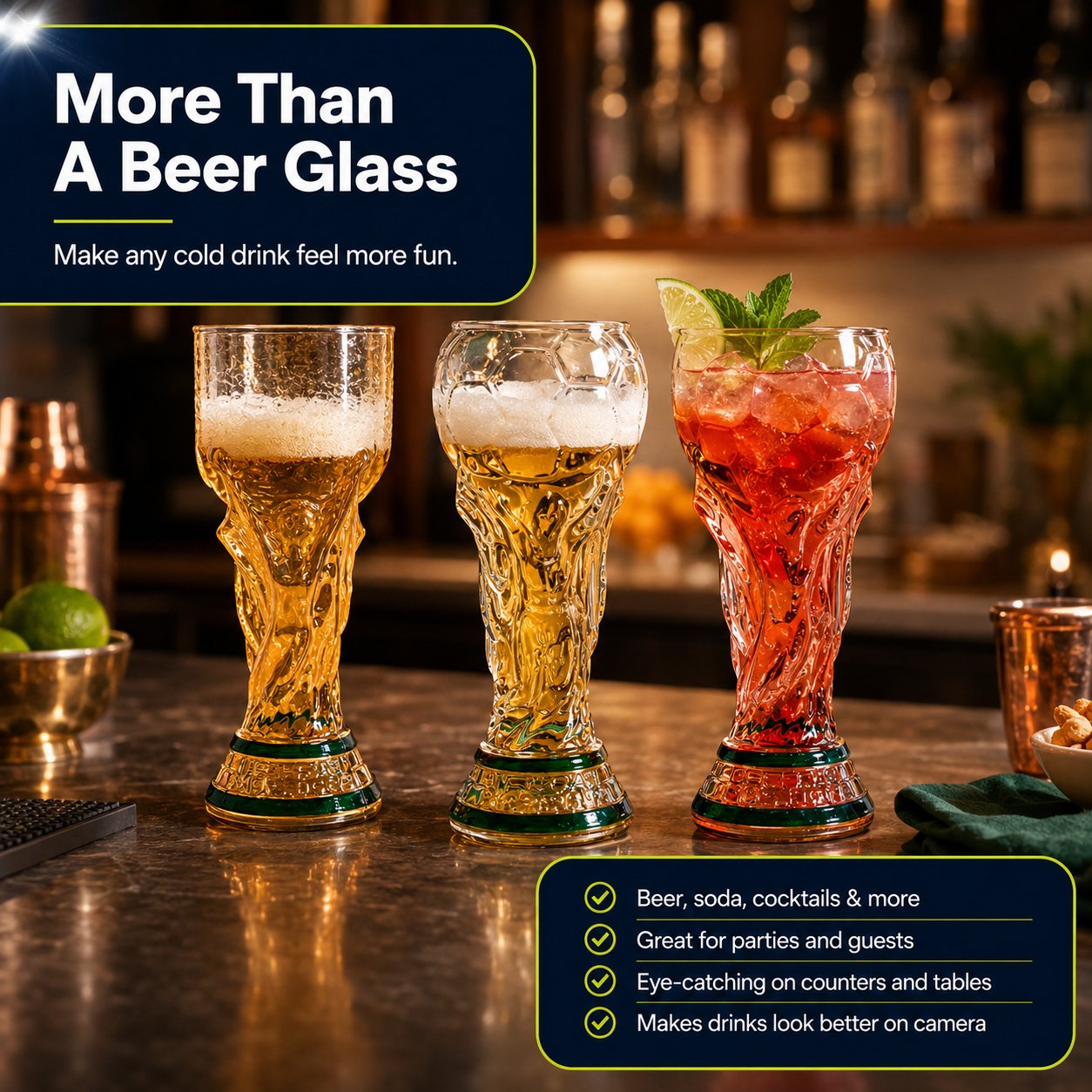 World Cup Trophy Beer Glass