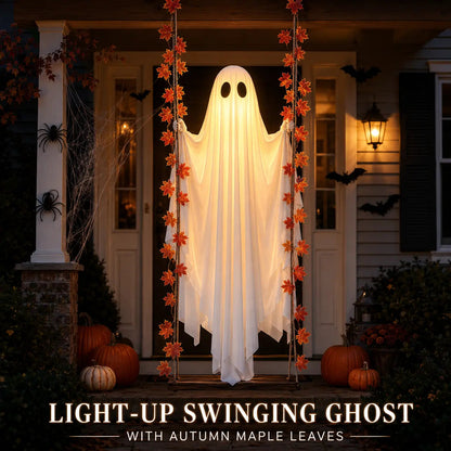 👻Halloween Swinging Ghost Light Create A Magical Haunted Porch This Halloween💡