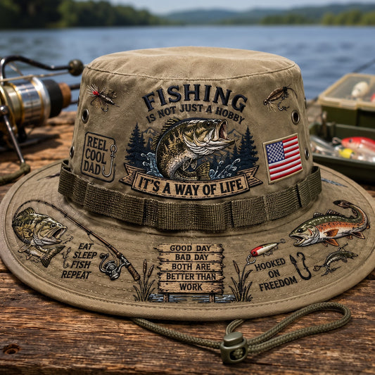 🇺🇸 Last Day Promo: 49% OFF🎣Fishing Is a Way of Life Boonie Hat