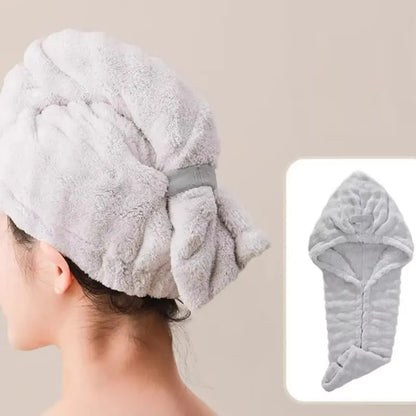 Ultra-Absorbent Microfiber Hair Turban – Soft Quick-Dry Towel Wrap for Long & Thick Hair