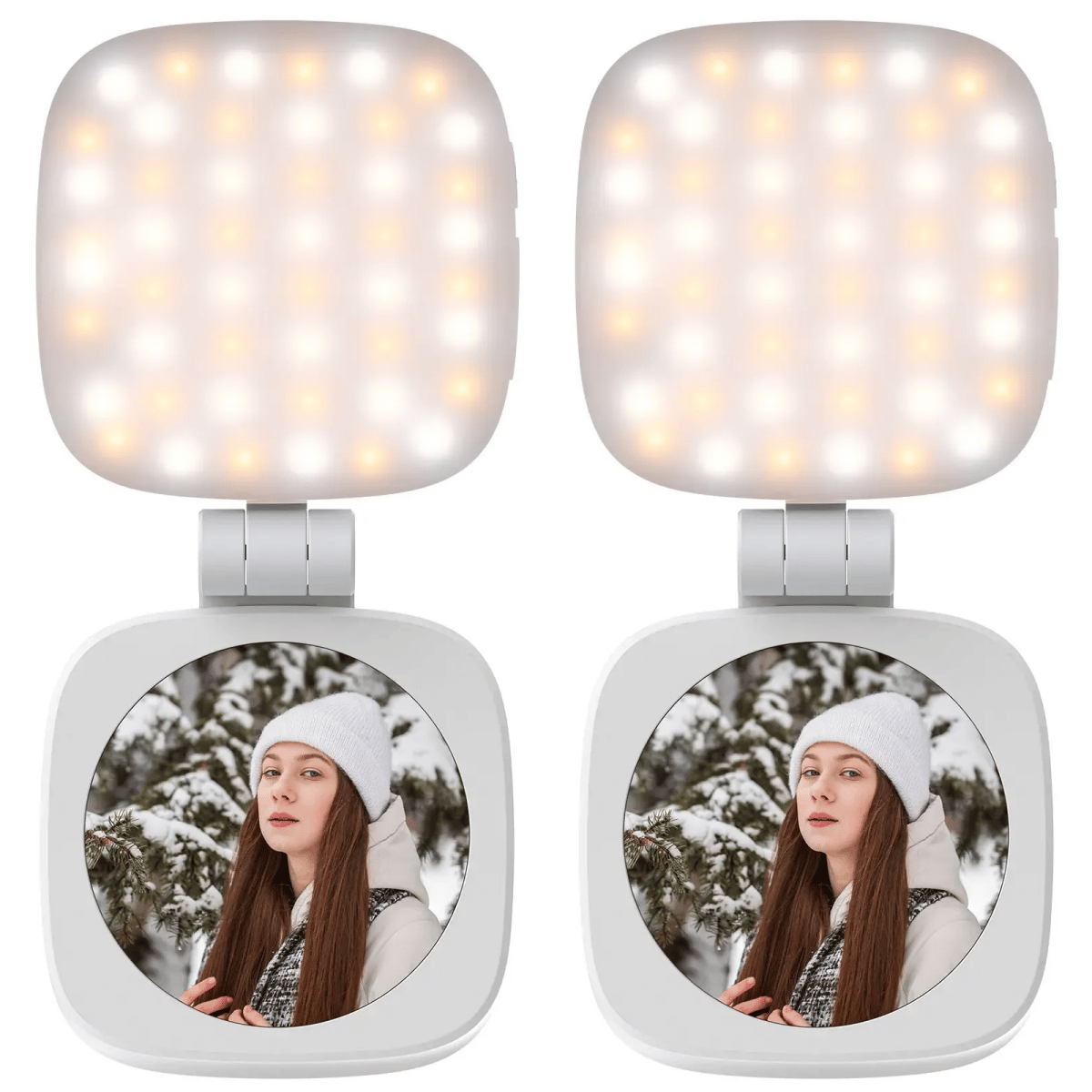 💖Magnetic Selfie Light for MagSafe iPhone – Foldable LED Ring Light with Mirror & Stand 📱💡