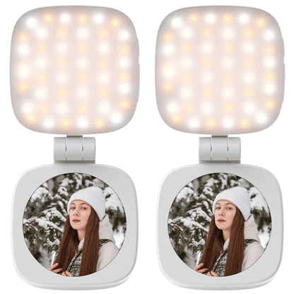 💖Magnetic Selfie Light for MagSafe iPhone – Foldable LED Ring Light with Mirror & Stand 📱💡