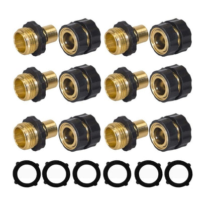 ✨LAST DAY 49% OFF - 🛠️3/4' Aluminum Alloy Garden Hose Quick Connector — Heavy-Duty Leak-Proof Quick Connect Fittings
