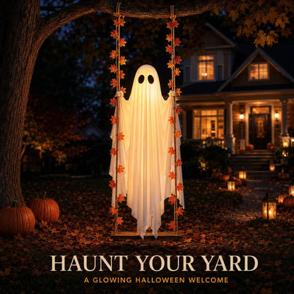 👻Halloween Swinging Ghost Light Create A Magical Haunted Porch This Halloween💡