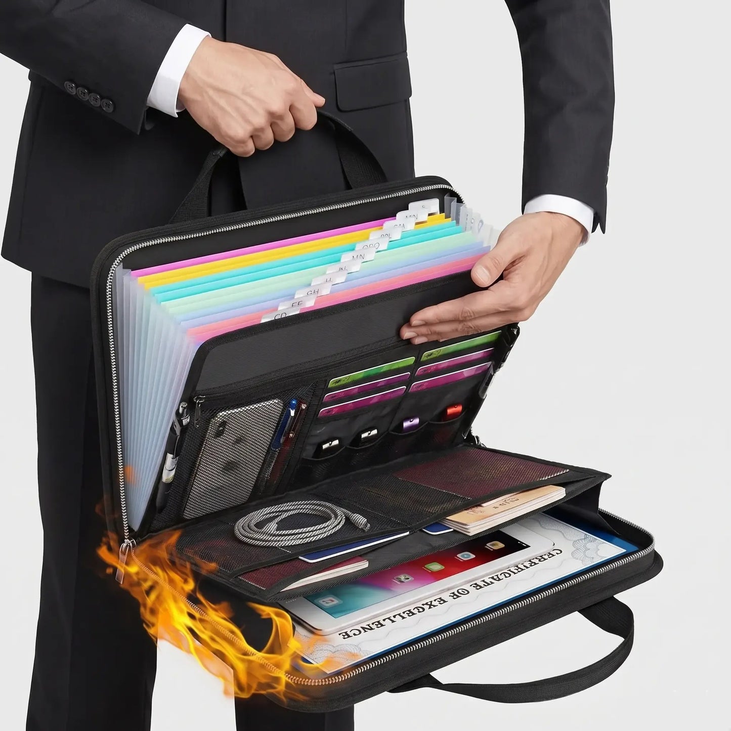 🔥 Fireproof File Folder with Handle