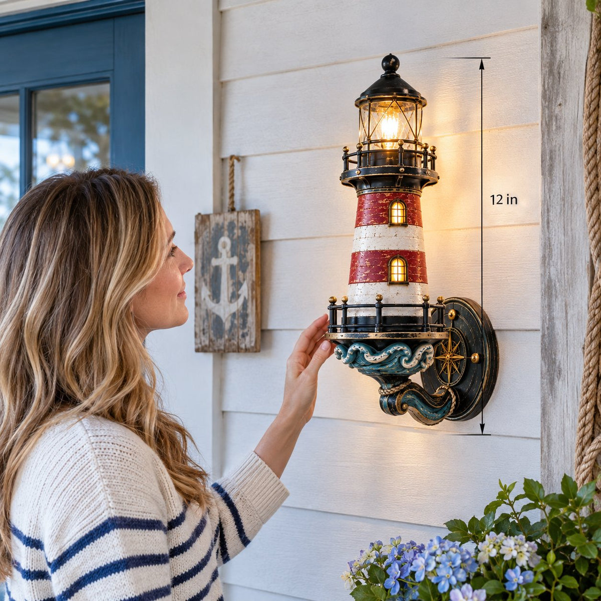 🔥😍🌊 Vintage Coastal Lighthouse Wall Light