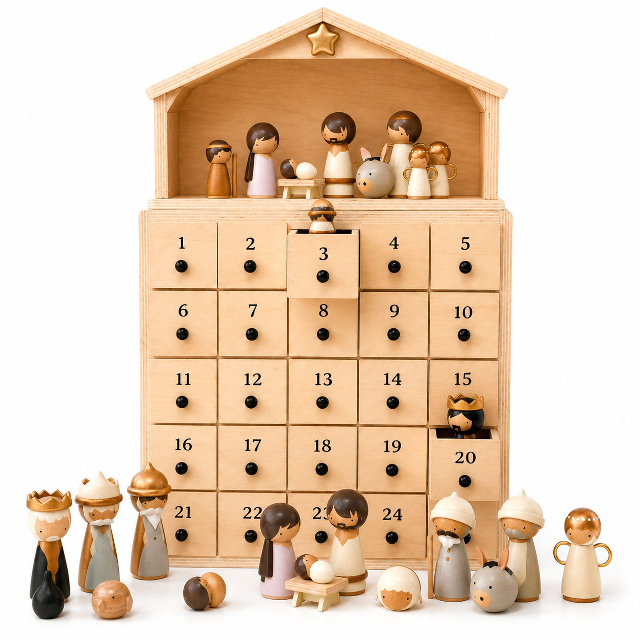 Nativity Advent Calendar 2026 – 24-Day Christmas Countdown with Nativity Figures