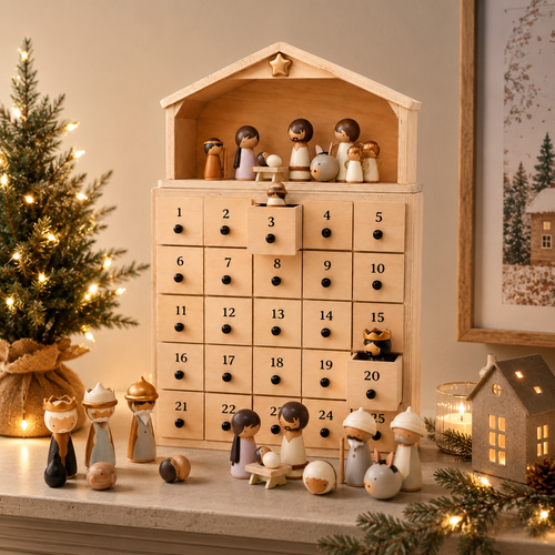 Nativity Advent Calendar 2026 – 24-Day Christmas Countdown with Nativity Figures