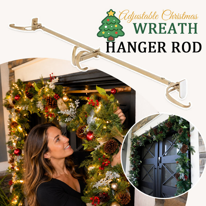 Adjustable Christmas Wreath Hanger Rod